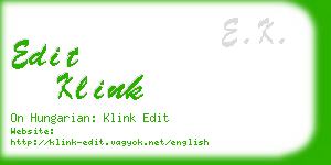 edit klink business card